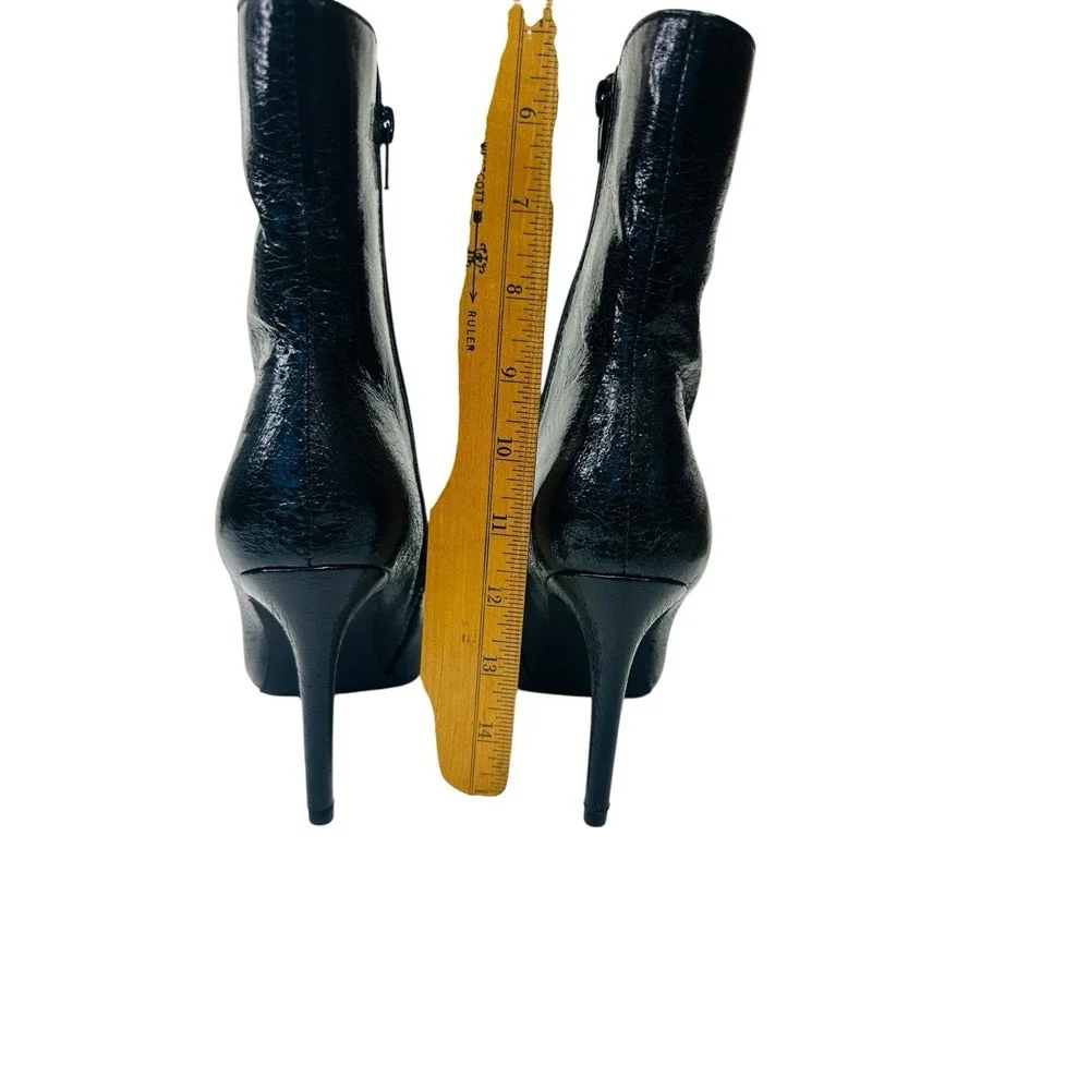 Mia Women's Mardi Pointed Toe Booties‎ Black Size 9M Side Zipper NWB
